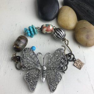 Victorian Meadow Butterfly Bracelet - USA Made
